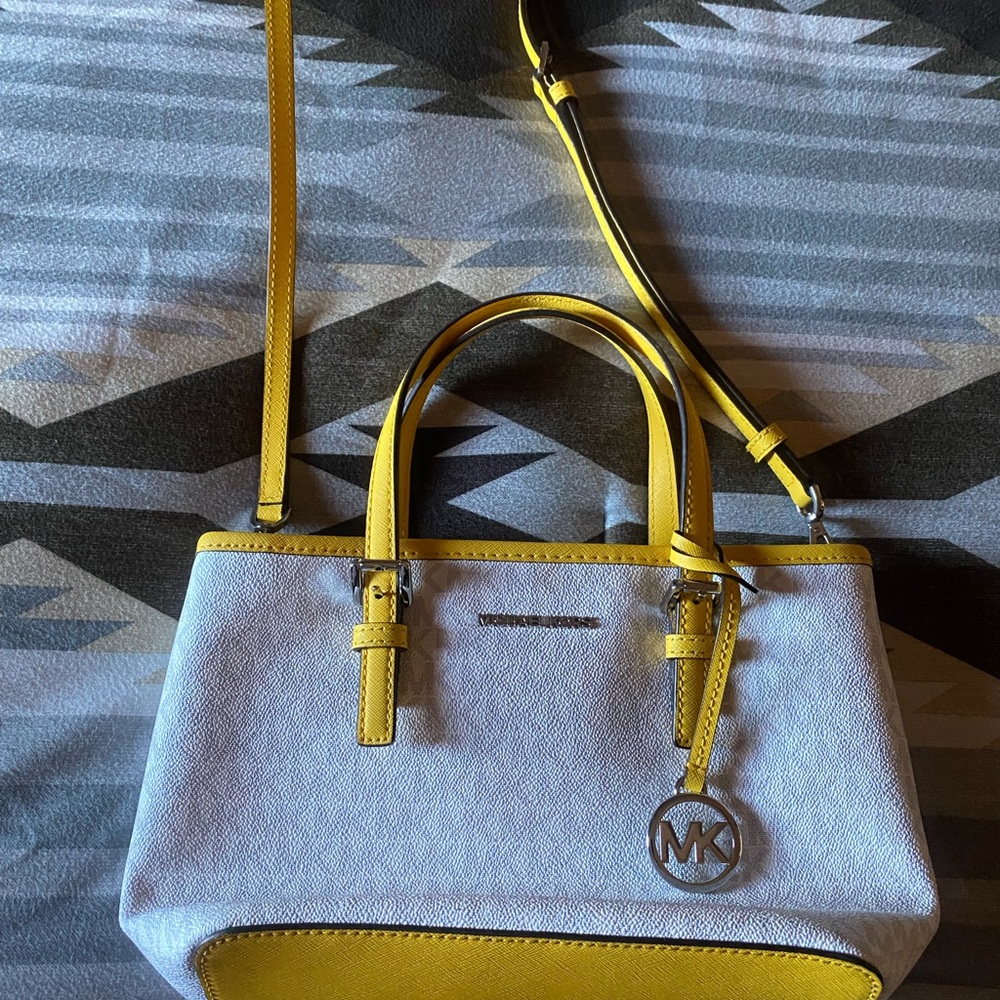 Michael Kors Yellow and White Women's small tote